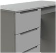 Milan Grey 3 Drawer Single Dressing Table