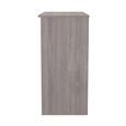 Milan Grey Gloss and Grey Oak 3 Drawer Single Dressing Table