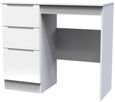 Milan White Gloss 3 Drawer Single Dressing Table