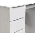 Milan White Gloss 3 Drawer Single Dressing Table
