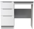 Milan White Gloss 3 Drawer Single Dressing Table