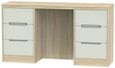 Monaco Cashmere Matt and Oak Effect 6 Drawer Double Dressing Table