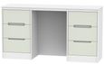 Monaco Cashmere and White 6 Drawer Double Dressing Table