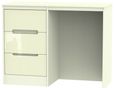 Monaco Cream Gloss 3 Drawer Single Dressing Table