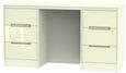 Monaco Cream Gloss 6 Drawer Double Dressing Table
