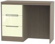 Monaco Cream Gloss and Toronto Walnut 3 Drawer Single Dressing Table