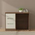 Monaco Dressing Table - Single - 3 Drawer - Cashmere and Carini Walnut