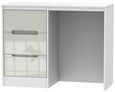 Monaco Gloss Cashmere and White 3 Drawer Single Dressing Table