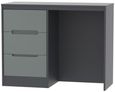 Monaco Grey Gloss and Graphite 3 Drawer Single Dressing Table