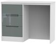 Monaco Grey Gloss and White 3 Drawer Single Dressing Table