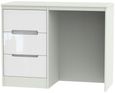 Monaco White Gloss and Cashmere 3 Drawer Single Dressing Table
