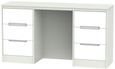 Monaco White and Cashmere 6 Drawer Double Dressing Table