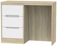 Monaco White and Oak Effect 3 Drawer Single Dressing Table
