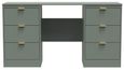 Nashville Green 6 Drawer Double Dressing Table