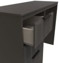 New York Graphite 3 Drawer Single Dressing Table
