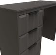 New York Graphite 3 Drawer Single Dressing Table