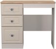 Norfolk Cashmere and Oak Effect 3 Drawer Single Dressing Table