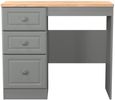 Norfolk Grey and Oak Effect 3 Drawer Single Dressing Table