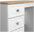 Norfolk White and Oak Effect 3 Drawer Single Dressing Table