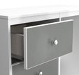 Padstow Grey and White 3 Drawer Single Dressing Table
