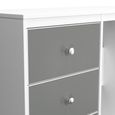Padstow Grey and White 3 Drawer Single Dressing Table