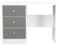 Padstow Grey and White 3 Drawer Single Dressing Table