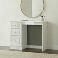 Pembroke White Gloss 3 Drawer Single Dressing Table