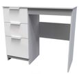 Plymouth White Gloss 3 Drawer Single Dressing Table