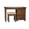 Rustic Oak Dressing Set - 3 Drawer - Oak