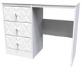 San Jose White 3 Drawer Single Dressing Table