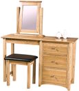 Shaker Oak Single Pedestal Dressing Table