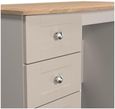 Sussex Cashmere and Oak Effect 3 Drawer Single Dressing Table
