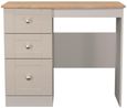 Sussex Cashmere and Oak Effect 3 Drawer Single Dressing Table