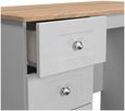 Sussex Grey and Oak Effect 3 Drawer Single Dressing Table