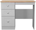 Sussex Grey and Oak Effect 3 Drawer Single Dressing Table