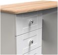 Sussex White and Oak Effect 3 Drawer Single Dressing Table