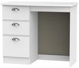 Victoria White 3 Drawer Single Dressing Table