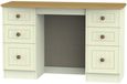 Warwick Cream and Oak 6 Drawer Double Dressing Table