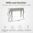 Camille Dressing Table - 2 Drawer - Grey Oak
