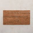 Artwork Carved Headboard - 5ft King Size - Mango Wood