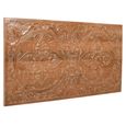 Artwork Carved Headboard - 5ft King Size - Mango Wood