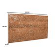 Artwork Carved Headboard - 5ft King Size - Mango Wood