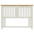 Hampstead Soft Grey & Pale Oak Headboard - Slatted - 4ft 6in Double