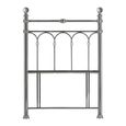 Krystal Antique Nickel Metal Headboard - 3ft Single