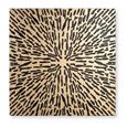 Bisericani Decorative Panel - Gold and Black Wood - Square - 120cm