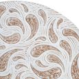 Cricova Decorative Panel - Pickled White Wood - Round - 120cm