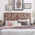 Yurchen Headboard - Walnut Carved Wood - 166cm