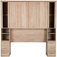 Luxor 3+4 Overbed Unit - 215cm - 33cm Occasional Element - Rustic Oak