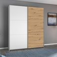 Rauch Aurelio 175cm Alpine White and Artisan Oak 2 Door Sliding Wardrobe