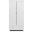Radley Double Wardrobe - 2 Door - 1 Drawer - White